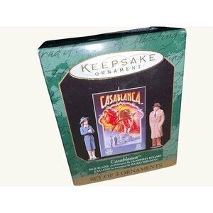 Hallmark Casablanca Ornament Set Of 3 Humphrey Bogart Ingrid Bergman Characters